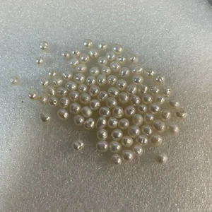 Lot Of Real White Pearl Drop Drilled Hole Pearls GnuFashion - Afbeelding 1 van 4