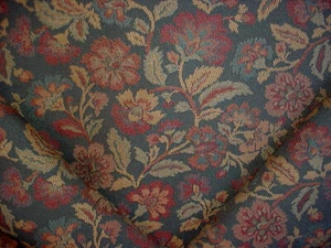 8Y KRAVET 22500 BRICK RED HUNTER FLORAL JACOBEAN JACQUARD UPHOLSTERY FABRIC - Picture 1 of 4