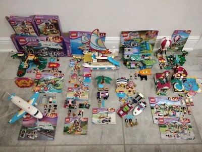 LEGO FRIENDS Huge Lot 10 sets 41317 41339 41121 41100 41097 Boat Jet Camper Pool - Image 1 of 4