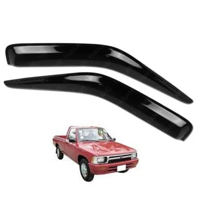 Toyota Hilux Mighty X 2 Doors Wind Deflector Weather Guard Black fit 1992 - 1997 - image 1 of 4