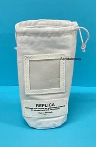 Maison Margiela 'Replica' weißer Stoff Kosmetik kleiner Beutel Tasche 5,5" x 3,25" neu - Bild 1 von 5
