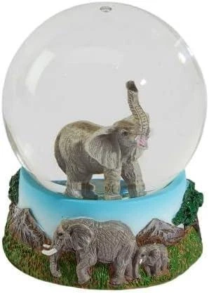 Ravensden Elephant Snow Globe - 8cm - Image 1 of 1