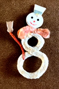 Muñeco de nieve limpiador de pipas antiguo - Imagen 1 de 2