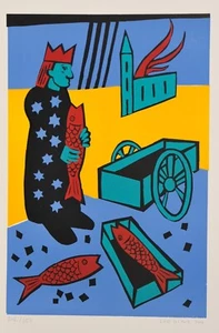 Peter Loeding /Holzschnitt/ handsigniert /250 Exemplare /von 2000 - Picture 1 of 3