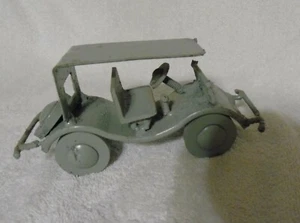 Vintage Metal Art Jalopy Car Grey Nuts Bolts Screws OOAK Folk Art - Picture 1 of 6