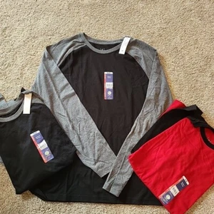 George Men's Long Sleeve Crewneck Raglan T-Shirt Bundle Size Small New Wicking - Picture 1 of 5