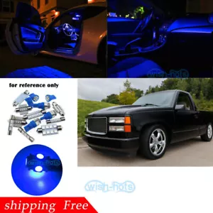 3X Map Dome Blue LED Interior Lights Kit For 1988-98 Chevy Silverado/GMC Sierra - Picture 1 of 8