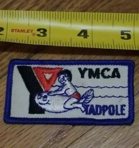 Vintange 1939 YMCA Tadpole 3" x 1.5" Sew On Embroidered COLLECTIVE Patch RARE - Picture 1 of 4