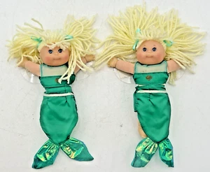 (2) 1995 CABBAGE PATCH KIDS 7" MERMAID DOLLS BEAN BAG BODY - Picture 1 of 17