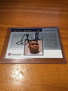 1991 Pro Line Portraits Chris Mims Autograph Card Embossed Stamp Certified - Picture 1 of 2