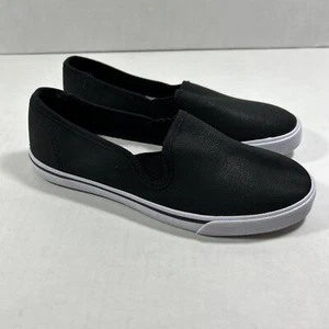 Zapatos sin cordones Liz Claiborne 5 medianos negros de lona - Imagen 1 de 5