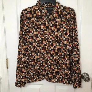 Requirements Long Sleeve Fall Color Button Front Blouse size 16 - Picture 1 of 5