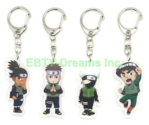 Set of 4 Naruto Anime Acrylic Keychain Kakashi, Guy, Iruka, Yamato - Picture 1 of 2