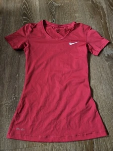 Nike Pro Dri Fit FITTED Women's Top Size Small Pink *Store Display* NWOT - Picture 1 of 5