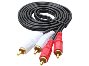 Premium Gold Plated RCA Stereo Audio Cables - Pack Of 10 - Picture 1 of 3