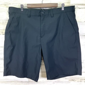Eddie Bauer Mens Black Nylon Flat Front Chino 9" inseam Shorts Size 40 - Picture 1 of 7
