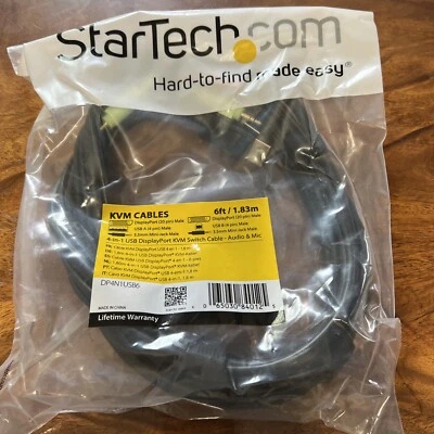 StarTech 6ft 4-in-1 USB DisplayPort KVM Switch Cable - Image 1 of 4