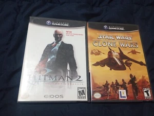 Hitman 2: Silent Assassin, Star Wars Clone Wars CIB 2 Games LOT Gamecube TESTED - Picture 1 of 6