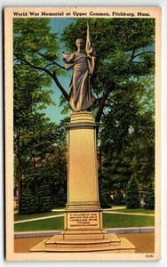 AK Weltkrieg Denkmal Obergemein Fitchburg MA 1944 - Bild 1 von 2