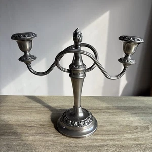 "Candelabro vintage Ianthe plateado hecho en Inglaterra 8,5""" - Imagen 1 de 11