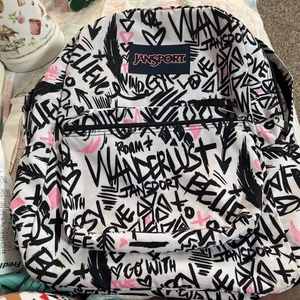 Zaino JANSPORT Superbreak tela stampa graffiti borsa a libro taglia media - Foto 1 di 8