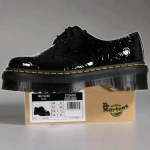 NEU! Dr. Martens Damen Halbschuh 1461 QUAD, Schwarz Lack,  Gr. 35 / 36 - Bild 1 von 9