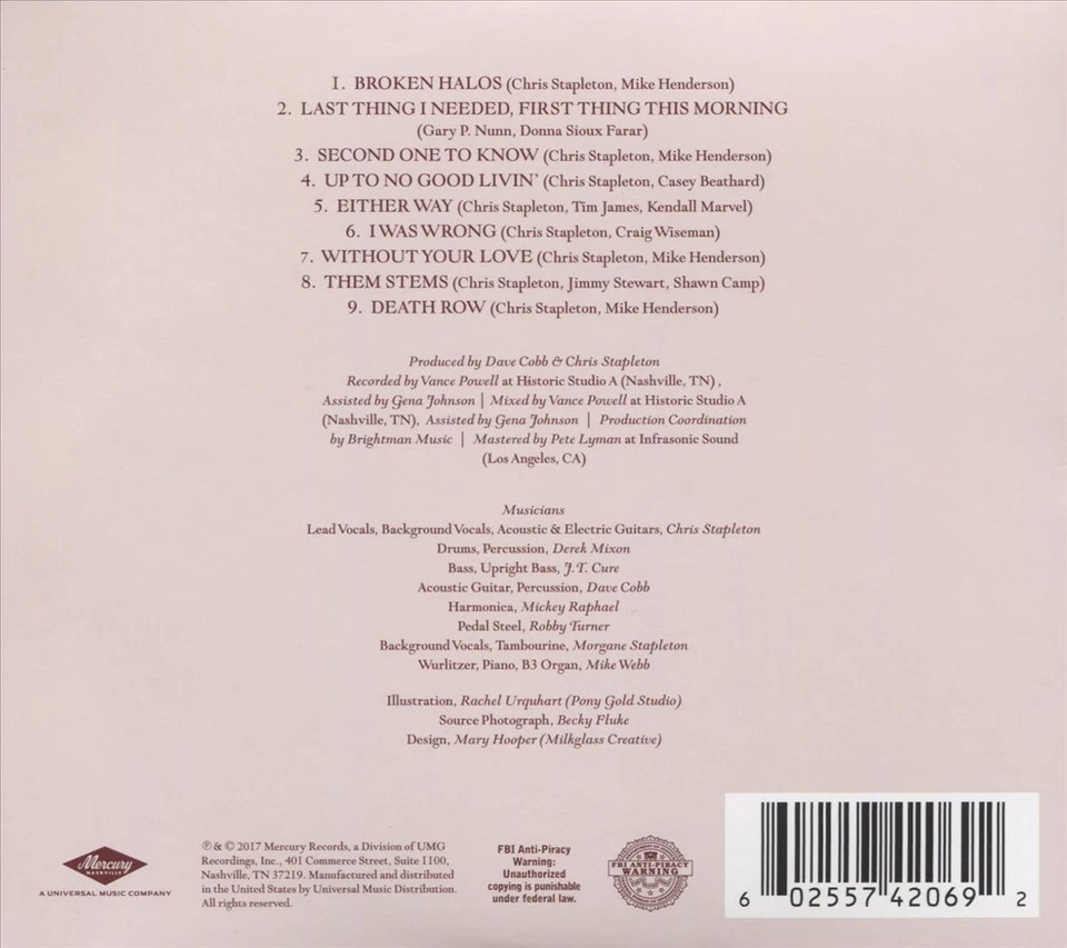 CHRIS STAPLETON - FROM A ROOM: VOLUME 1 NEW CD - Imagem 1 de 1