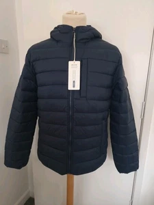 Hollister Mens Hooded Puffer Jacket. New With Tags. Small. Blue. RRP £79.95 - Picture 1 of 13