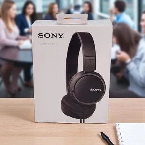 Sony MDR-ZX110 Wired Stereo Headphones (Black) 💥 New SEALED - Picture 1 of 7