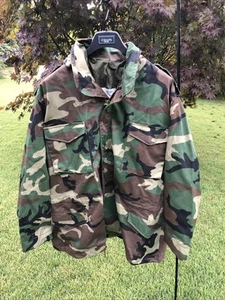 US Military Cold Weather Woodland Camo Field Jacket - XX-Large Regular - Picture 1 of 8