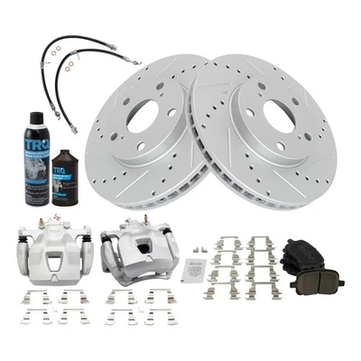 Kit de pastillas de freno y rotor de alto rendimiento ranurado para Lexus Toyota Foto 1 de 4