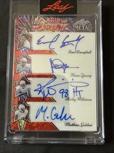 2025 Leaf Metal Independence Day Autographs 1/1 - Campbell/Young/Williams/Golden - Picture 1 of 2