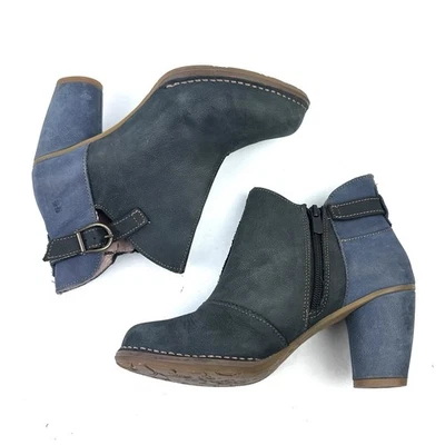 Botín El Naturalista Colibrí 36 Tono Azul Cuero Tacón Botín Mujer Foto 1 de 4