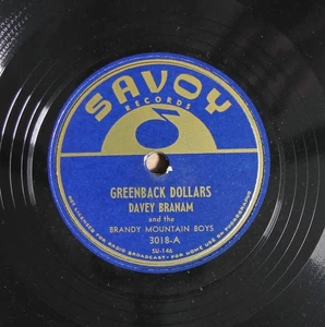 Davey Branam and The Brandy Mountain Boys - Greenback Dollar - SAVOY 3018 E+ - Picture 1 of 4