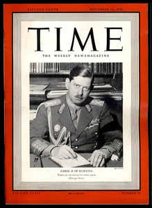 Time The Weekly News Magazine - November 13, 1939 - Carol II of Rumania WWII - Foto 1 di 14