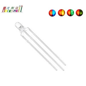 3mm 3-Pin LED Rot/Gelb Rot/Blau Rot/Grün Bi-Color Wasser Klar LEDs Dioden  - Bild 1 von 1