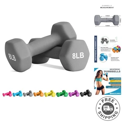 Compact 8 lb Dumbbell Set - Stylish and Functional for Indoor/Outdoor Workouts - Image 1 of 4