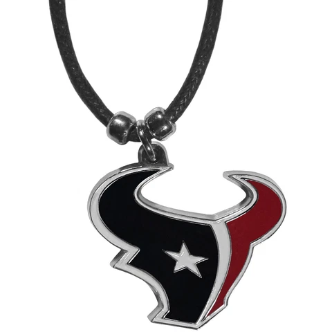 Houston Texans Cord Necklace with Logo Charm NFL Football Licensed Jewelry Cover