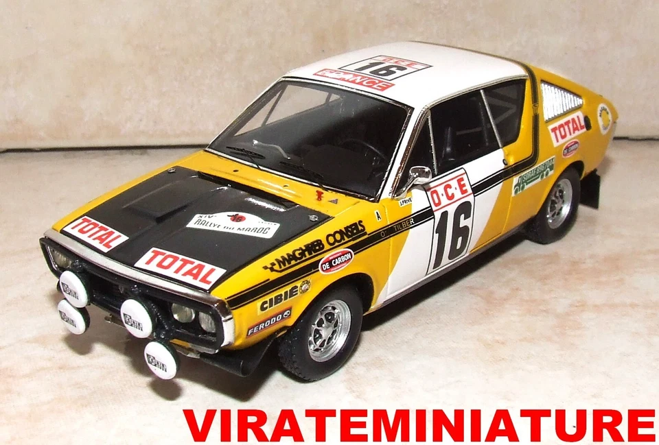 RENAULT 17 GORDINI 6° RALLYE DU MAROC 1976 JACKY PRIVE SPARK S6191 AU 1/43 - Photo 1/1