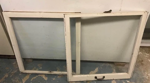 Vintage Window Sashes — 100+ Years — Original Glass - (Local Pickup Only) Cover