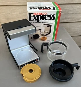 Neu im Karton Vintage MCM Norelco Express HB 5123 1-4 Tassen Automatische Tropf Kaffeemaschine - Bild 1 von 19
