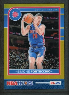2024-25 SIMONE FONTECCHIO 02/10 PANINI HOOPS GOLD - Image 1 of 2