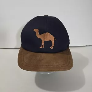 Camel Cigarettes Hat Strapback Camel Silhouette Embroidered Cap Suede 90s - Picture 1 of 7