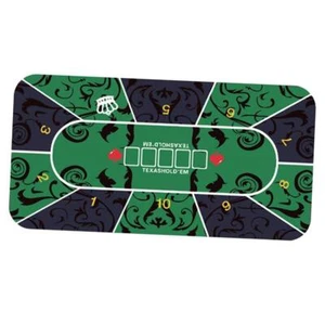 Rubber Table Layout Tabletop Mat Anti-slip 120x60cm Smooth Craps Green - Picture 1 of 5