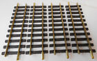 LGB 10000 échelle G voie droite 12 pouces - 4 pièces, attaches marron avec rail en laiton 