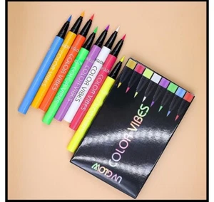 8 Colors UV Neon Liquid Eyeliner Set, Matte Colored Eyeliners Pen, Colorful Wate - Picture 1 of 6