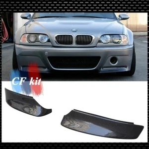 For BMW E46 98-06 CSL Style Carbon Fibre Front Bumper Splitters Lip Spoiler - Bild 1 von 11