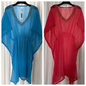 NEW Kaftan Swimsuit CoverUps, One Size, 2 Colors as a Set - Picture 1 of 6