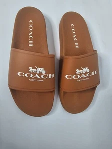 New Coach Men's Size 10 Sandals - Slide With Coach - Canyon - Picture 1 of 8