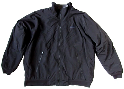 Chaqueta forrada de vellón Lands End negra y gris Squall Thermolite Windcheck XL alta Foto 1 de 4
